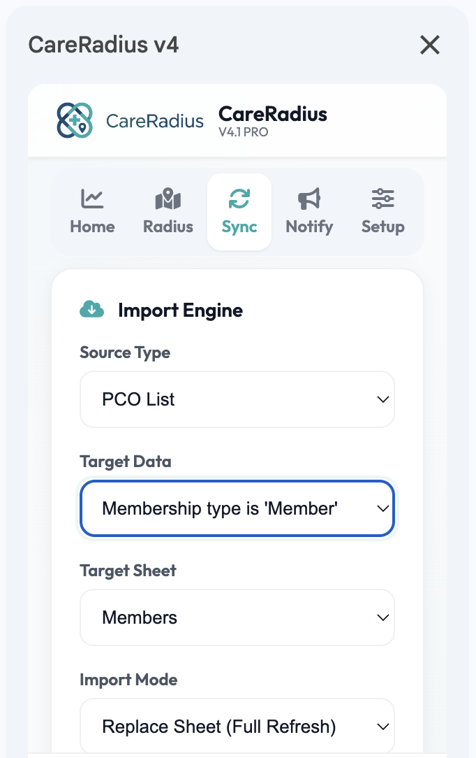 Sync with PCO