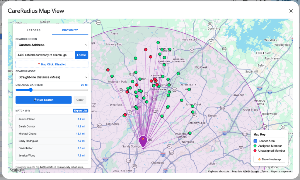 Run Proximity and Radius Search